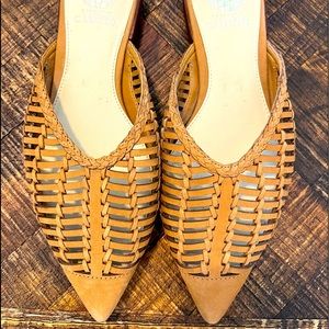 Vince Camuto Suede cut-out slides. Size 8M.